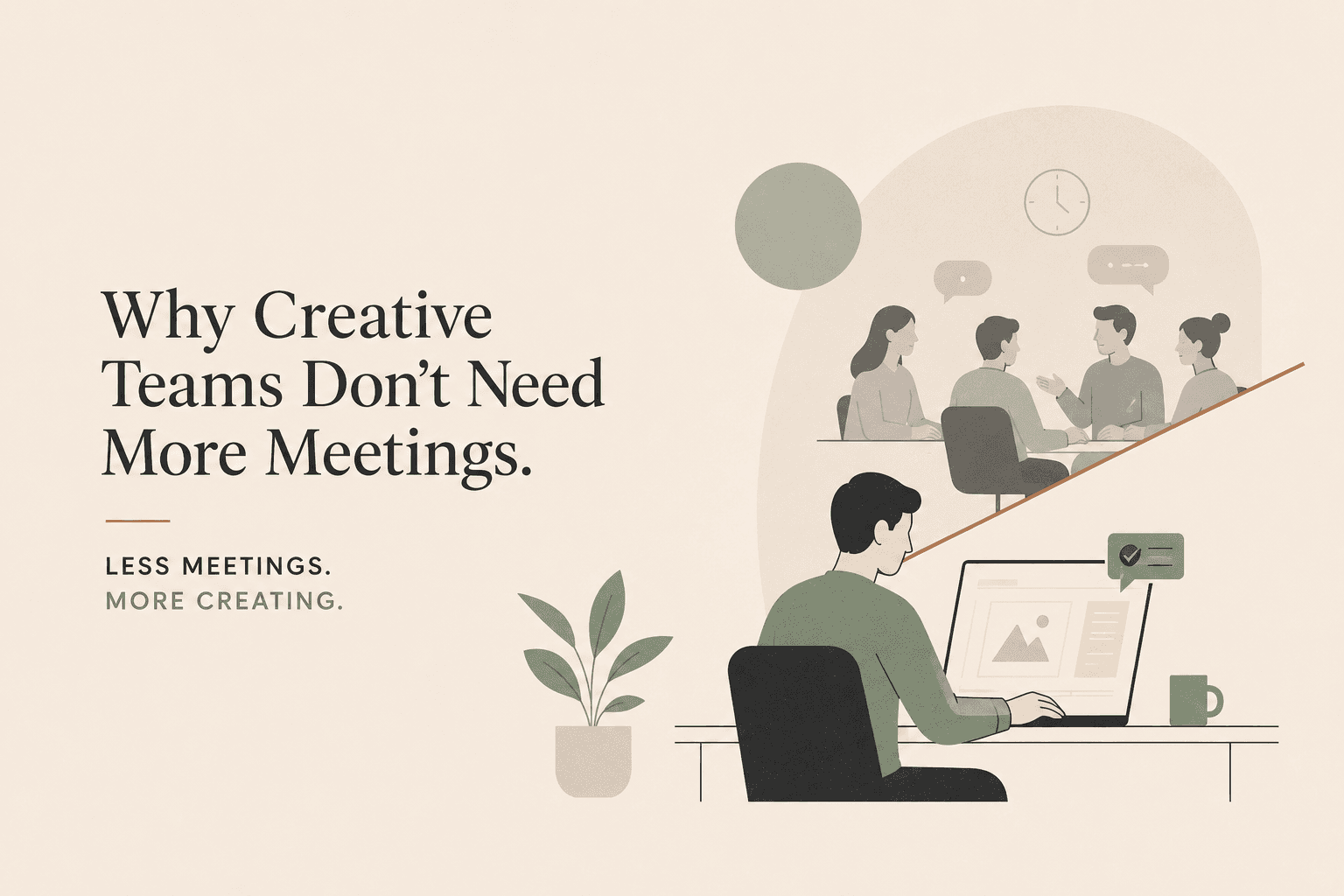 For many agencies and in-house creative teams, the default response to any problem is simple: "Let's schedule a meeting."